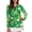 Saint Patrick Shamrock, variant on Garronmavis Women's Long Sleeve Golf Shirt Zipper Tennis Shirts for Women Collared Shirts Tops Athletic Tops Dog Paw Golf Shirt, Colorful Dog Paw Prints, Size XS