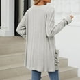 thumbnail image 7 of idosla Cardigan for Women Lightweight Long Sleeve Open Front Cardigans with Pockets (Light Gray, S), 7 of 7