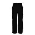 thumbnail image 6 of DHFJKG Womens Corduroy Pants High Waisted Elastic Drawstring Cargo Loose Fit Wide Leg Joggers Pants With Pockets Soft Trousers, 6 of 6
