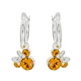 thumbnail image 5 of Disney Minnie Mouse Crystal Birthstone Silver Plated Hoop Earrings, 5 of 5