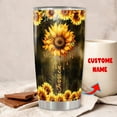 thumbnail image 2 of Personalized To my Daughter Tumbler Sunflower insulated cup Travel Coffee Mug with Lid 20 30 Oz Stainless Steel Customized gift from Mom Dad Birthday, 2 of 7
