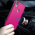 thumbnail image 6 of TJS for Cricket Icon 5 / AT&T Motivate 4 Phone Case, with Tempered Glass Screen Protector, Magnetic Support Dual Layer Shockproof Drop Protection Impact Cover (Pink), 6 of 7