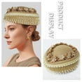 thumbnail image 2 of Biezeib Women Vintage Church Hats Elegant bead Tassel Flower Felt Pillbox Hats Fascinator Derby Hats, 2 of 4