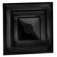 thumbnail image 2 of Drop Ceiling HVAC Supply Grille - for T-Bar Lay-in - 2 Coned - 24" x 24" - for 12" Vent Connection - Black, 2 of 4