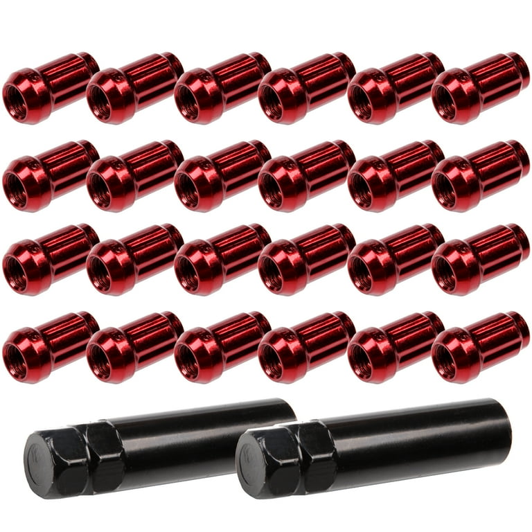 cciyu Set of 24 Red Spline Wheel lug Nuts for Toyota 1997