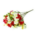 thumbnail image 1 of Flores artificiales de 28 cabezas para exteriores, flores silvestres de seda sintética con tallo, arreglo floral falso para macetas, cestas colgantes, porche, patio, decoración de jardín., 1 of 8