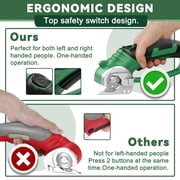 Jellas Cordless Electric Scissors, Cardboard Cutter, Rechargeable Powerful 4V Scissor Cutting Tool for Cardboard, Fabric, Leather, Green