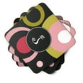 thumbnail image 2 of Carolines Treasures AM1001-JFC Monogram - Retro in Black Foam Coaster Set of 4 3 1/2 x 3 1/2 multicolor, 2 of 3