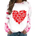 thumbnail image 3 of ClodeEU Women's Valentine's Day Love Heart Print Long Sleeve Round Neck Tops,Casual Trendy Loose T-Shirts Red 01,Womens Plus M, 3 of 8