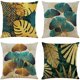 thumbnail image 1 of Fundas de CojíN Cuadradas Paquete de 4 Fundas de Cojines de Hojas y Doradas Cojines de Sofá de 45 Cm X 45 Cm, 1 of 5