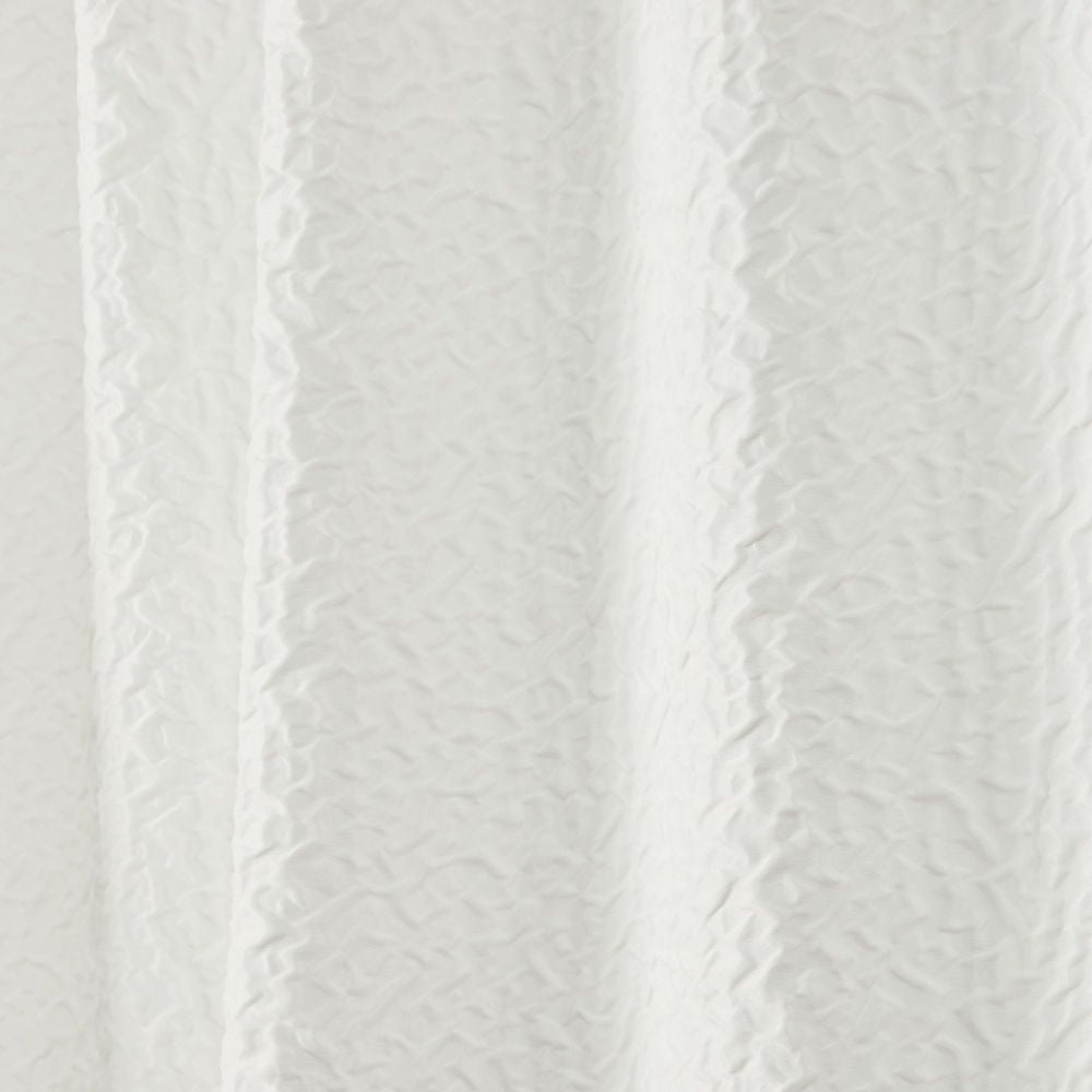 Nicole Miller Textured Matelassé Hidden Tab/Rod Pocket Top Light Filtering Curtain Panel Pair, 50"x84", Snowflake