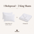 thumbnail image 5 of Noaman 3 Piece Reversible Bedspread Set White King/Cal King, Oversized Quilted Medallion Design, Hypoallergenic Polyester Filling, Ultra-Soft Microfiber, Machine Washable, 5 of 9