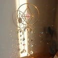 thumbnail image 4 of Prisma de cristal - Ventana chapada en oro hecha a mano colgante Suncatcher Lámpara de araña Crystal Tracery, 4 of 5