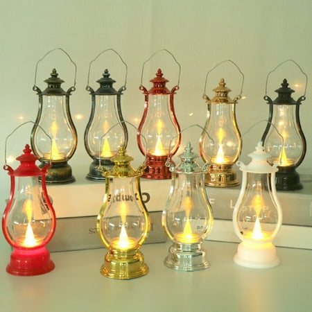 

CXDa LED Lamp Retro Style Battery Powered Non-Glaring Shatterproof Energy-saving Decorative ABS Xmas Creative Oil Lamp LED Lantern Decoration for Home
