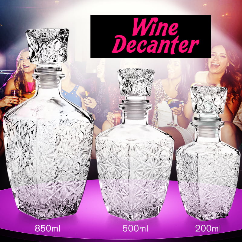 500ml Decanter Elsa Glass bottle liqueur bottle incl Silver or Gold Handle Corks 