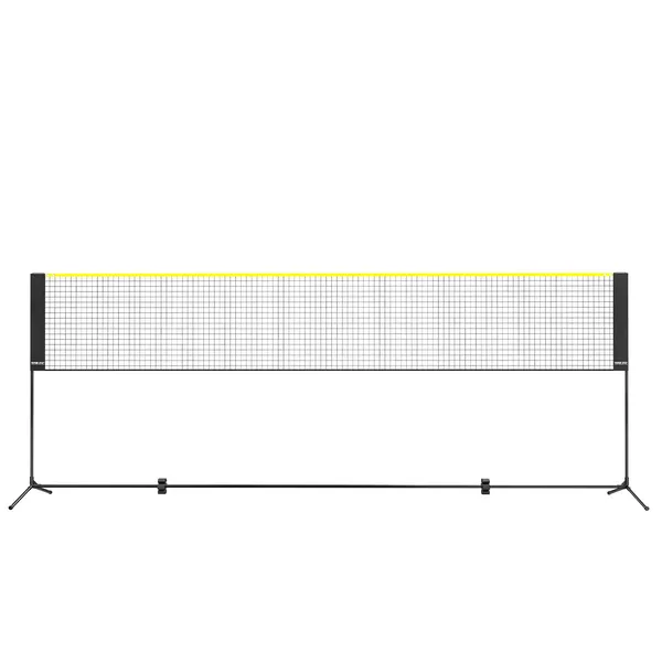 Adjustable Height Badminton Volleyball Tennis Net 14ft Wide Foldable Portable Easy Setup with Poles Stand Carry Bag for Kids Backyard Indoor Outdoor Sports