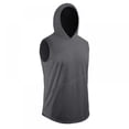 thumbnail image 2 of Mens Slim Fit Sleeveless Lightweight Hoodie - Sweatshirts Fitness Clothes Bodybuilding Tops, 2 of 3