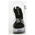 thumbnail image 2 of Fabulicious MARTINI-50 Women's 5" Heel Platform Ankle Strap Clear Top Sandals Shoes, 2 of 5