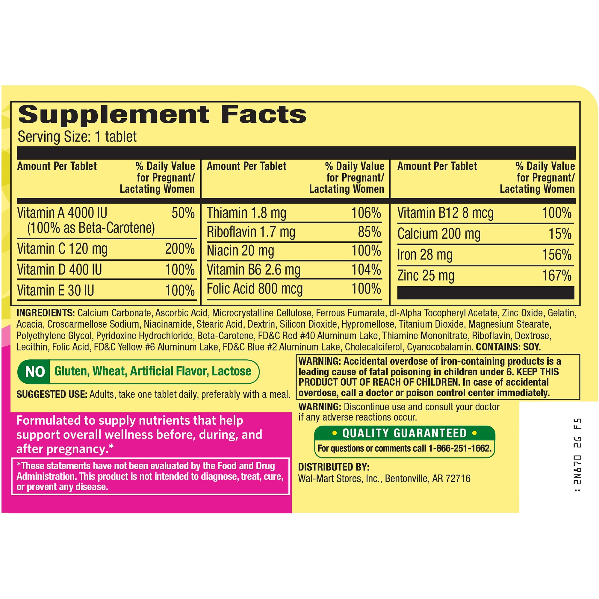 Prenatal Vitamins Nutrition Facts Besto Blog