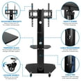 thumbnail image 2 of Mount-It! Mobile TV Stand Cart | Fits 32"-55" Flat Screen TVs | Adjustable Shelf Included, 2 of 9