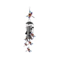 thumbnail image 2 of Campana de viento metálica con diseño de libélula y pájaro – Campana colgante para exteriores, ideal para la decoración del hogar, jardín o balcón – Sonidos musicales suaves para un ambiente, 2 of 6