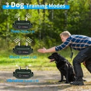DOGLinsen Dog Training Collar with Remote,3300ft Long Range, Waterproof Electric Collar for Medium/Large Dogs (10-110 lbs), 16 Adjustable Shock Levels,Beep & Vibration Modes,BlackGreen