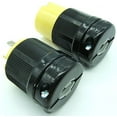 thumbnail image 4 of Journeyman-Pro 20 Amp, Plug & Connector Set, NEMA L5-20R & L5-20P, 125V, Locking Plug Socket, Black Industrial Grade, Grounding 2500 Watts Generators (L5-20PR PLUG SET), 4 of 6