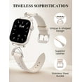 thumbnail image 2 of TOYOUTHS Slim Leather Compatible with Apple Watch Band for Women 38/40/41/42/44/45/46/49mm , Premium Leather Strap with A-Shape Metal Buckle for iWatch Series 10 9 8 7 6 5 4 3 2 1 SE Ultra 1/2, 2 of 6