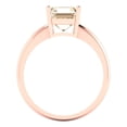 thumbnail image 4 of 2 ct Asscher Cut Natural Morganite Solitaire Engagement Ring for Women in 18K Rose Gold, 4 of 5