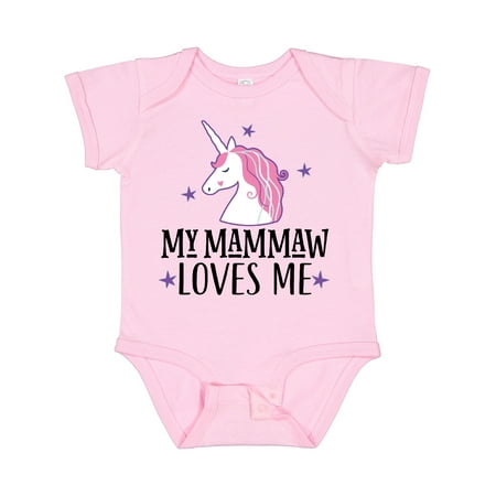

Inktastic My Mammaw Loves Me Unicorn Gift Baby Girl Bodysuit