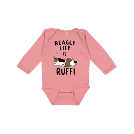 

Inktastic Beagle Life is Ruff! Gift Baby Boy or Baby Girl Long Sleeve Bodysuit
