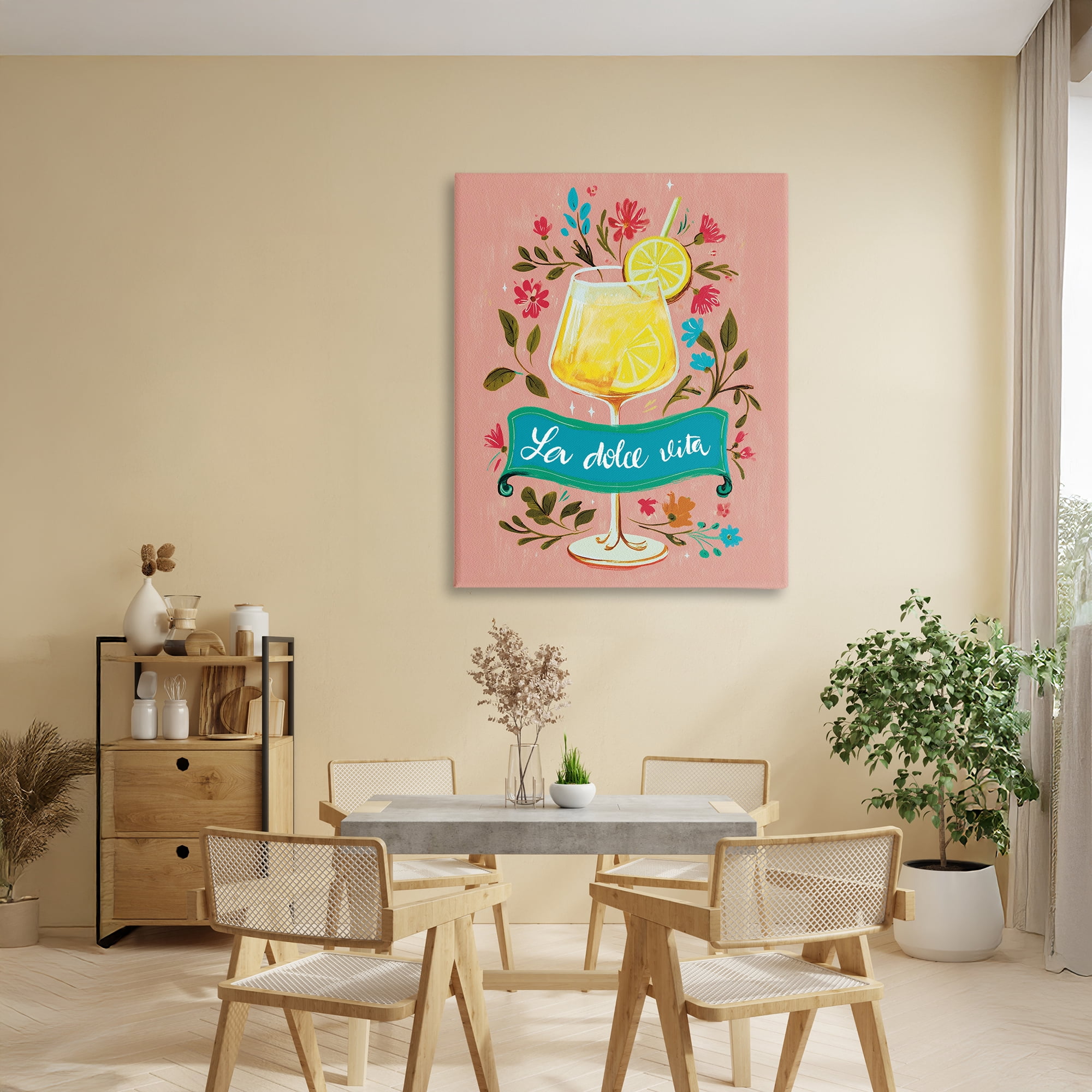 Stupell Industries Lemon Cocktail Sweet Life Canvas Wall Art, design by Yen