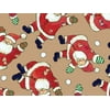 Pack of 1, Santa Celebration 18" x 417' Half Ream Roll Gift Wrap (Kraft) for Holiday, Party, Kids' Birthday & Special Occasion Packaging