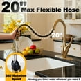 thumbnail image 5 of Sunrinx Motion Sensor Kitchen Faucet Pull Down Sprayer Brushed Gold High Arc Touchless, 5 of 14