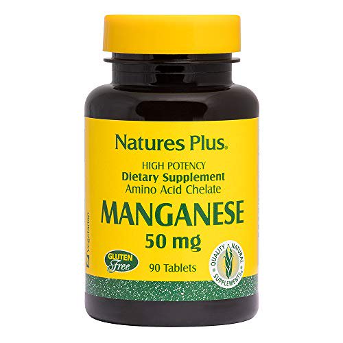 NaturesPlus Manganese Amino Acid Chelate 50 mg, 90 Vegetarian Tablets