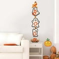 Cute Keychain Pendant GhostDoor Sign Decorations Happy Wooden Hanging