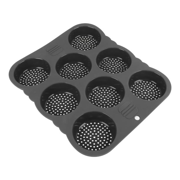 Molde de Pan de Hamburguesa, Molde de Pan de Hamburguesa Reutilizable 8 Cavidades Fáciles de Liberación para Cocina