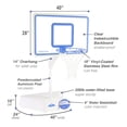 thumbnail image 5 of Dunn-Rite Splash & Shoot Pool Basketball Hoop, Adjustable Height Clear Backboard – 200lbs Water-Filled Base, Stainless Steel Rim & Waterproof Basketball, Made in USA, Clear Blue, 5 of 6