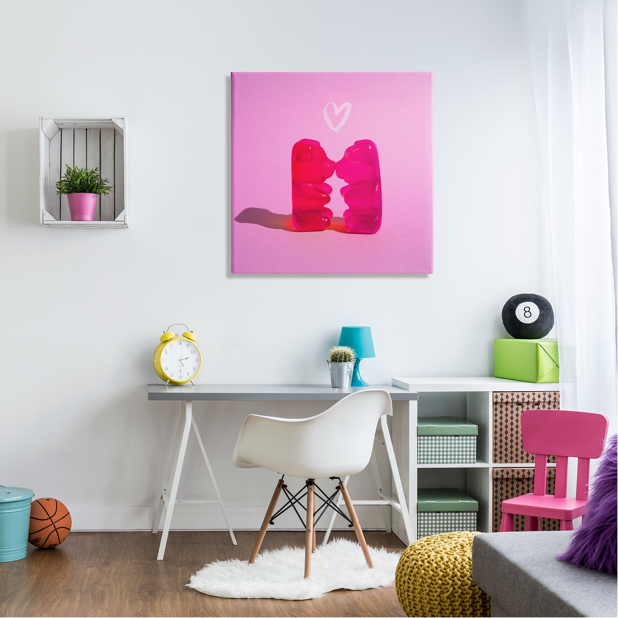 Stupell Industries Bears & Heart Candy Food & Beverage Painting Gallery Wrapped Canvas Print Wall Art, 30 x 30