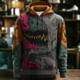 thumbnail image 4 of Halloween Hoodies for Men 2025 Funny Patchwork Graphic Hooded Sweatshirt with Pockets Halloween Pullover Tops, 4 of 5