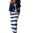 thumbnail image 2 of Conjunto de camiseta y falda de manga corta con estampado de ancla de barco de ocio estilo marino, 2 of 6