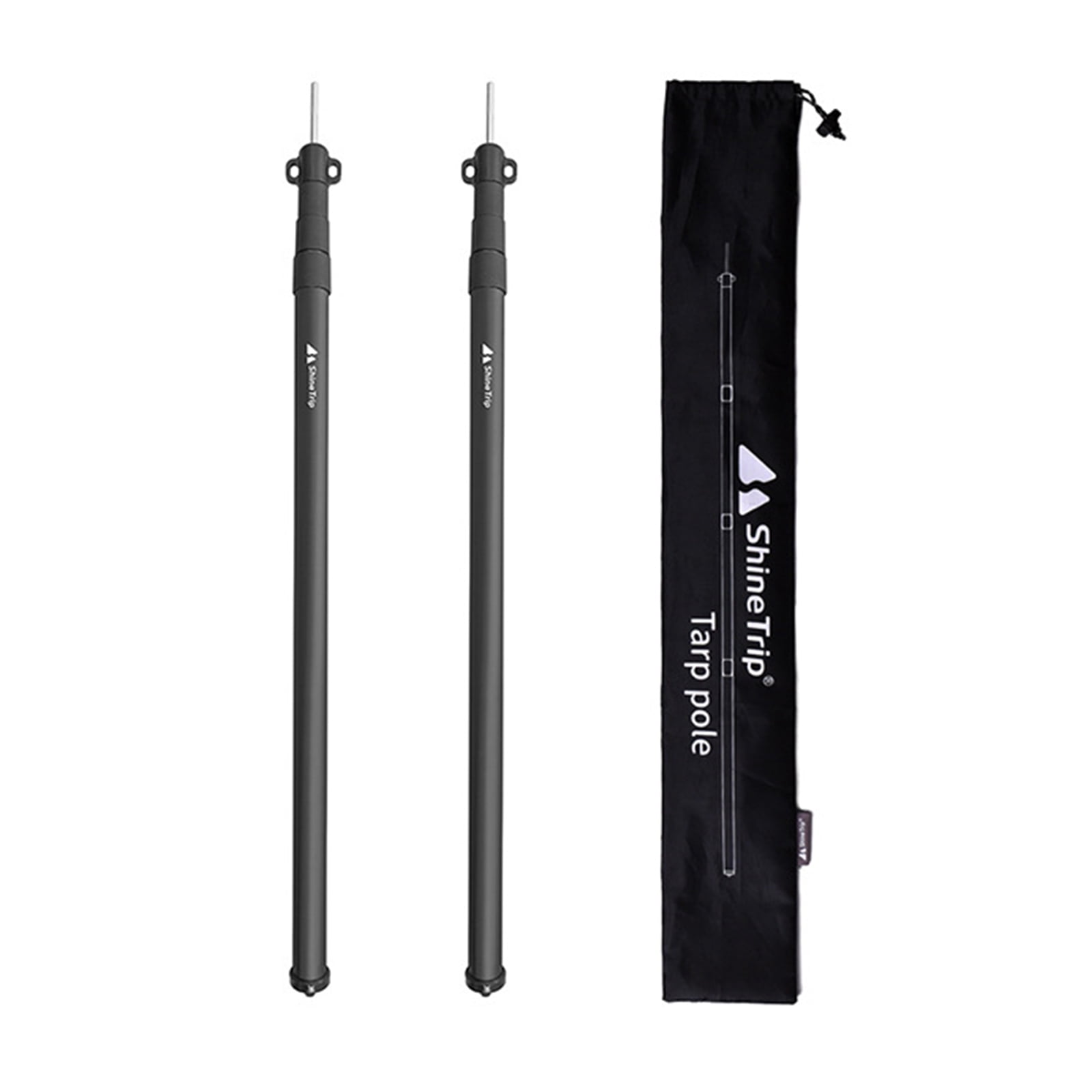 Adjustable Aluminium Alloy Tarp Poles Portable Telescoping Lightweight Tent Rods for