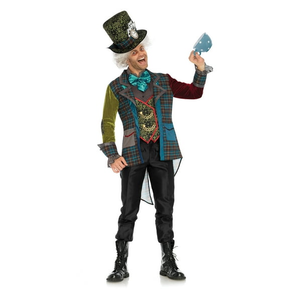 Leg Avenue Deluxe Mad Hatter Men's Halloween Fancy-Dress Costume for Adult, S
