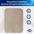 thumbnail image 3 of Clorox Dish Drying Mat, Absorbent Microfiber, 50% Recycled for Kitchen, 15" x 20" Beige Tan, 3 of 11