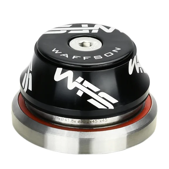 WFS HY877 Full Integrated Headset 1-1/8 -1- 1.5 Inch Tapered 15mm Top Cone , Black, HS08ZQLBK