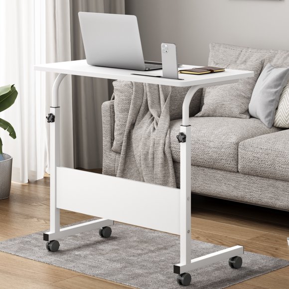 Standing Computer Desk With Wheels, Removable Side Desk, Sit-stand Desk With Adjustable Height, Card Slot