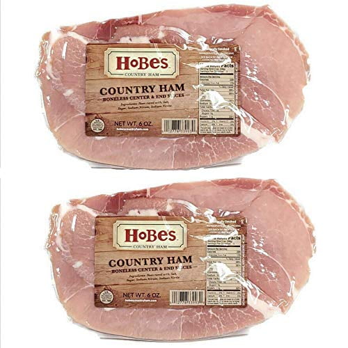 Hobe's North Carolina Mountain Cured Country Ham Prime Cut Centers & Ends 2 6 Oz. Packs