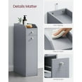 thumbnail image 7 of PetFurnishn Small Bathroom Storage Cabinet, Slim Bathroom Storage Organizer, Toilet Paper Holder with Storage, Toilet Paper Storage Cabinet with Slide Out Drawers, for Small Spaces, Dove Gray, 7 of 7