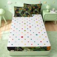 thumbnail image 4 of meiyoeat Cartoon Black Kitten Zipper Twin Comforter Sets with Fitted Sheet and 2 Pillowcases,Spring Garden Flowers Sunflower Zipper Bedding Set For Girls,Polkadot Reversible,4-Piece, 4 of 7