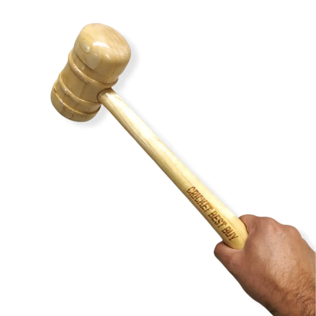 Bratla Cricket Bat Mallet and Cone Combo Hammer Wooden Knocking Applying Rubber Grip, One Size